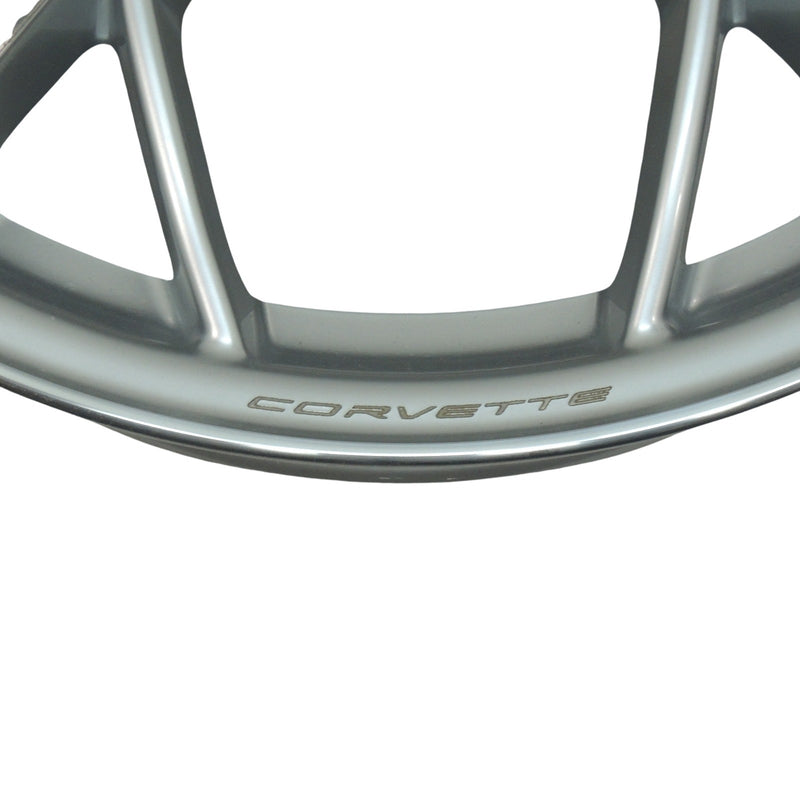 Silver Painted 5 Trident Spoke C8 Front Wheel Q8S 19x8.5 20-23 Corvette 84600212-3