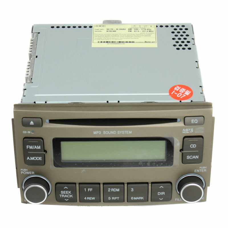 AM/FM Radio CD MP3 Player Beige fits 2006 Hyundai Azera 96170-3L100A9-1