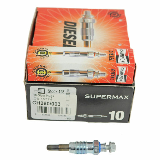 Champion Boxed Diesel Glow Plug 10 Pack 1982-92 VW 1982-86 Volvo CH260 198-1