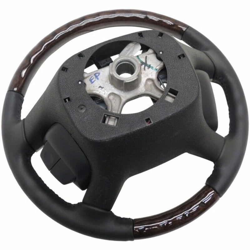Ebony Leather & Wood Steering Wheel Assembly 2013-15 GMC Acadia Denali 22818078-4