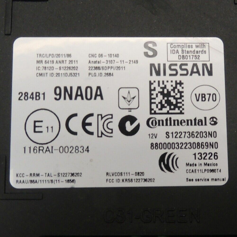Body Control Module Nissan Factory Original 284B1-9NA0A-2