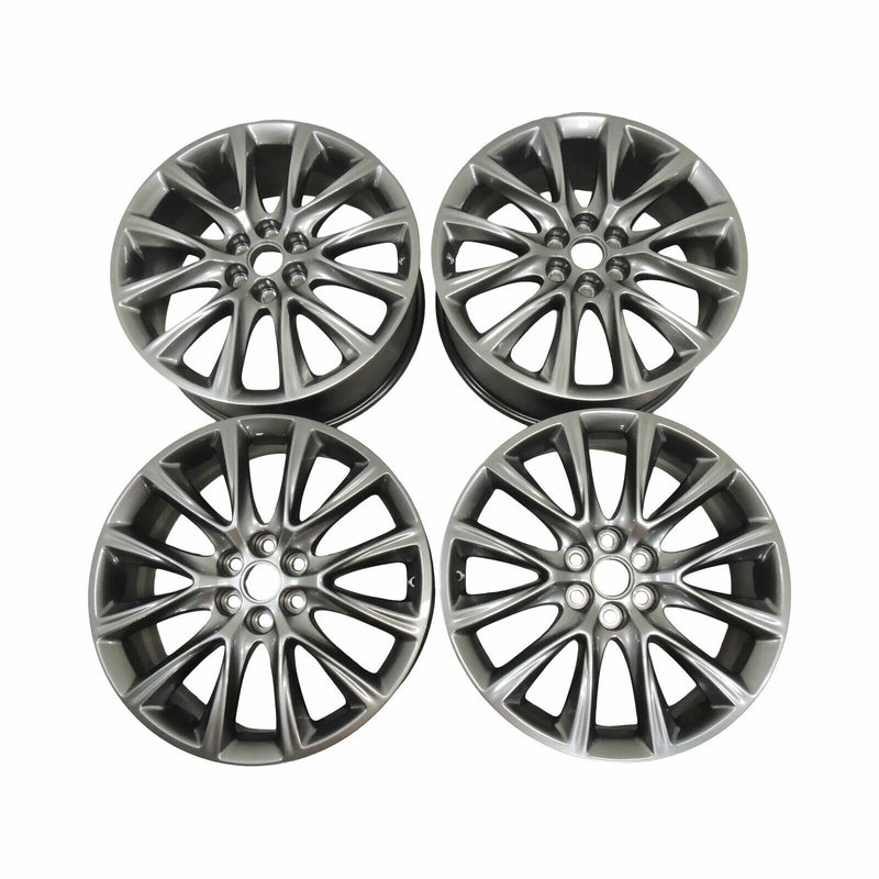 Midnight Silver Wheels Set of 4 6 Split Spoke 20x8 S2N 2018-23 Enclave 84036539-1