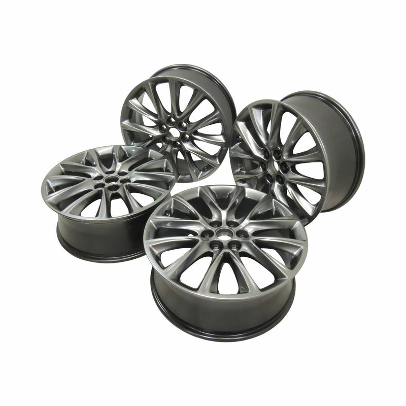 Midnight Silver Wheels Set of 4 6 Split Spoke 20x8 S2N 2018-23 Enclave 84036539-3