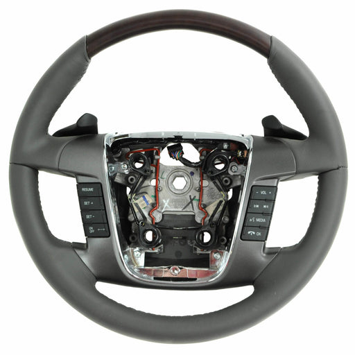Steering Wheel Gray Grey Leather 2010-12 Ford Taurus AG1Z-3600-EB-1